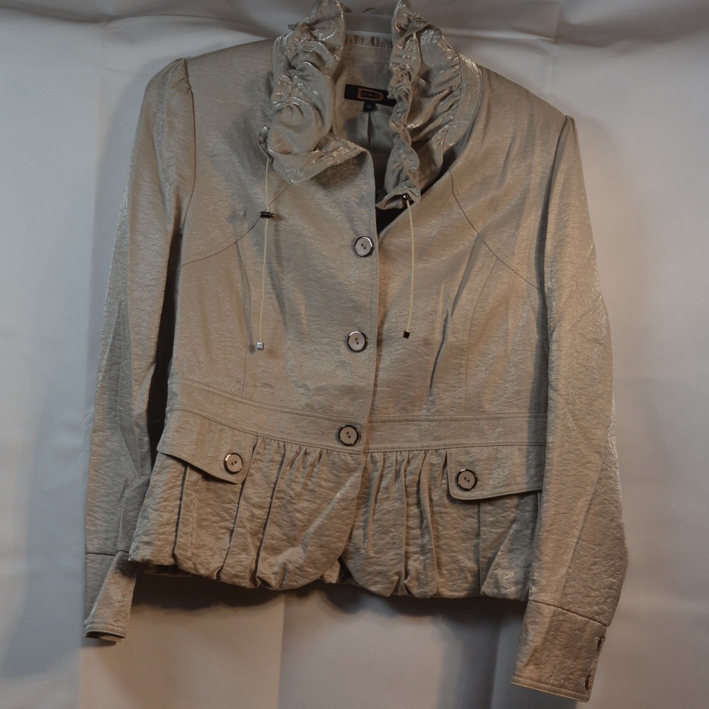 Shiny Frilly Jacket by One SZ 12 NWT